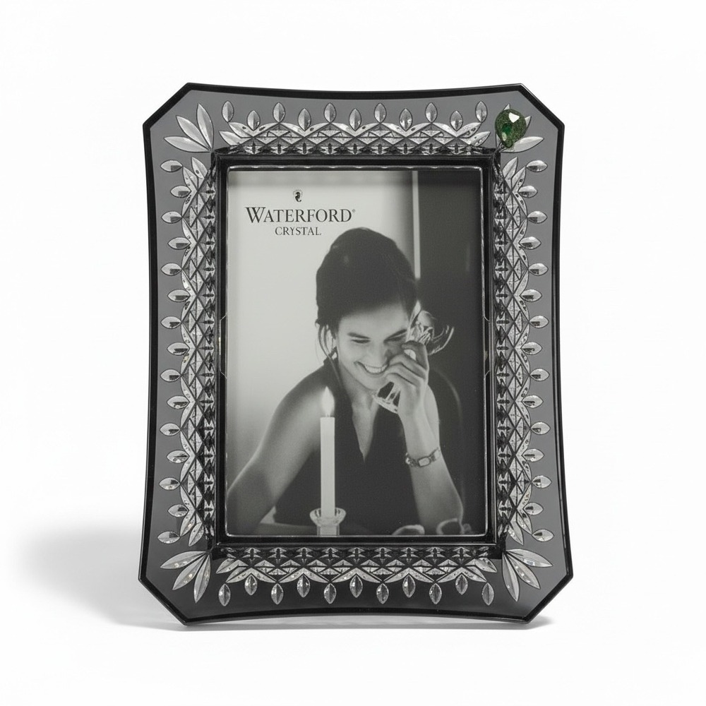 Waterford Crystal Lismore 5x7 Picture Frame Scalloped Edge Clear Glass